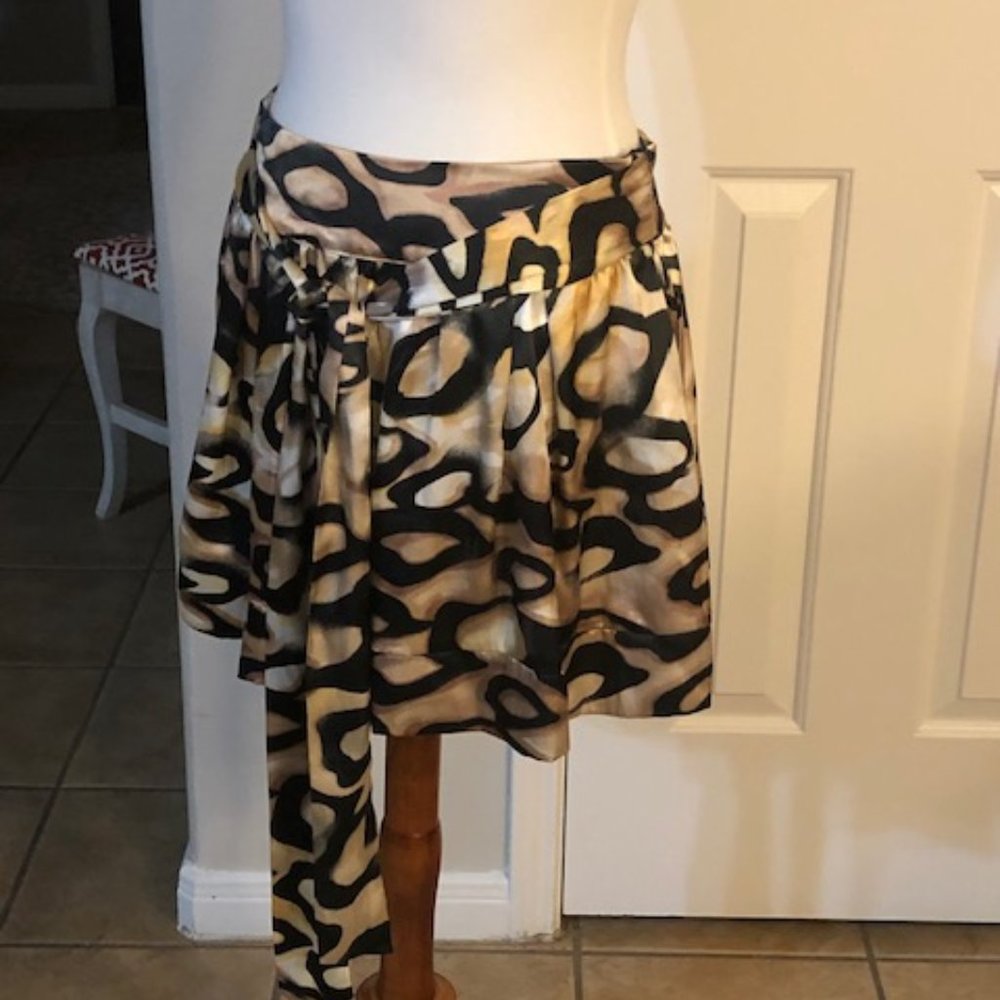 SELE Leopard Poly Maxi Skirt - Size M